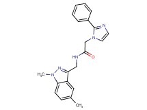 N-[(1,5-dimethyl-1H-indazol-3-yl)methyl]-2-(2-phenyl-1H-imidazol-1-yl)acetamide