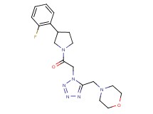 4-[(1-{2-[3-(2-fluorophenyl)-1-pyrrolidinyl]-2-oxoethyl}-1H-tetrazol-5-yl)methyl]morpholine