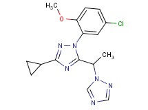 1-(5-chloro-2-methoxyphenyl)-3-cyclopropyl-5-[1-(1H-1,2,4-triazol-1-yl)ethyl]-1H-1,2,4-triazole