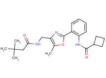 N-[2-(4-{[(3,3-dimethylbutanoyl)amino]methyl}-5-methyl-1,3-oxazol-2-yl)phenyl]cyclobutanecarboxamide