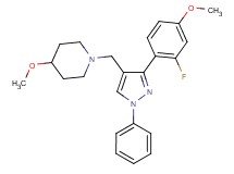 1-{[3-(2-fluoro-4-methoxyphenyl)-1-phenyl-1H-pyrazol-4-yl]methyl}-4-methoxypiperidine
