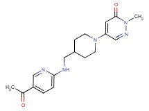 5-(4-{[(5-acetyl-2-pyridinyl)amino]methyl}-1-piperidinyl)-2-methyl-3(2H)-pyridazinone