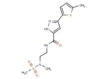 N-{2-[methyl(methylsulfonyl)amino]ethyl}-3-(5-methyl-2-thienyl)-1H-pyrazole-5-carboxamide