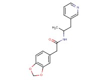 2-(1,3-benzodioxol-5-yl)-N-(1-methyl-2-pyridin-3-ylethyl)acetamide