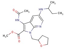 methyl 3-(acetylamino)-5-(sec-butylamino)-1-(tetrahydro-2-furanylmethyl)-1H-pyrrolo[2,3-b]pyridine-2-carboxylate