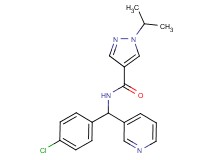 N-[(4-chlorophenyl)(3-pyridinyl)methyl]-1-isopropyl-1H-pyrazole-4-carboxamide