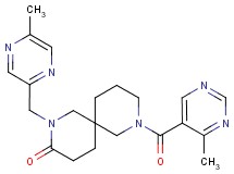 2-[(5-methylpyrazin-2-yl)methyl]-8-[(4-methylpyrimidin-5-yl)carbonyl]-2,8-diazaspiro[5.5]undecan-3-one