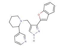 3-(1-{[3-(1-benzofuran-2-yl)-1H-pyrazol-4-yl]methyl}-2-piperidinyl)pyridine