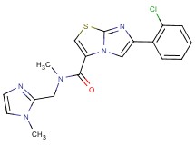 6-(2-chlorophenyl)-N-methyl-N-[(1-methyl-1H-imidazol-2-yl)methyl]imidazo[2,1-b][1,3]thiazole-3-carboxamide