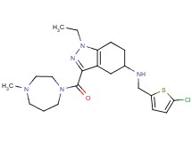 N-[(5-chloro-2-thienyl)methyl]-1-ethyl-3-[(4-methyl-1,4-diazepan-1-yl)carbonyl]-4,5,6,7-tetrahydro-1H-indazol-5-amine