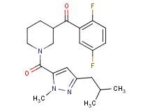 (2,5-difluorophenyl){1-[(3-isobutyl-1-methyl-1H-pyrazol-5-yl)carbonyl]-3-piperidinyl}methanone