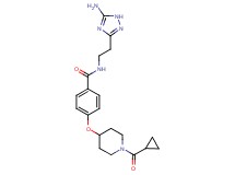 N-[2-(5-amino-1H-1,2,4-triazol-3-yl)ethyl]-4-{[1-(cyclopropylcarbonyl)piperidin-4-yl]oxy}benzamide