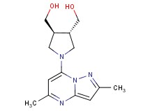 [(3S*,4S*)-1-(2,5-dimethylpyrazolo[1,5-a]pyrimidin-7-yl)-3,4-pyrrolidinediyl]dimethanol
