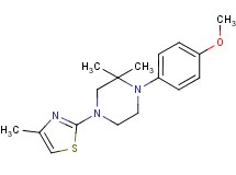 1-(4-methoxyphenyl)-2,2-dimethyl-4-(4-methyl-1,3-thiazol-2-yl)piperazine
