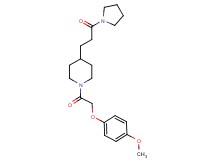 1-[(4-methoxyphenoxy)acetyl]-4-[3-oxo-3-(1-pyrrolidinyl)propyl]piperidine