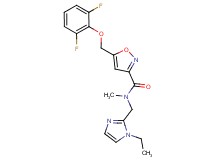5-[(2,6-difluorophenoxy)methyl]-N-[(1-ethyl-1H-imidazol-2-yl)methyl]-N-methyl-3-isoxazolecarboxamide