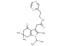 2-(1-isopropyl-2,6,6-trimethyl-4-oxo-4,5,6,7-tetrahydro-1H-indol-3-yl)-N-[2-(2-pyrazinyl)ethyl]acetamide