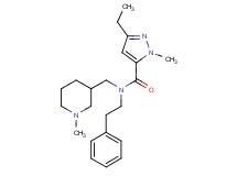 3-ethyl-1-methyl-N-[(1-methyl-3-piperidinyl)methyl]-N-(2-phenylethyl)-1H-pyrazole-5-carboxamide