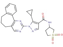 5-cyclopropyl-1-(6,7-dihydro-5H-benzo[6,7]cyclohepta[1,2-d]pyrimidin-2-yl)-N-(1,1-dioxidotetrahydro-3-thienyl)-1H-pyrazole-4-carboxamide