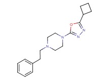 1-(5-cyclobutyl-1,3,4-oxadiazol-2-yl)-4-(2-phenylethyl)piperazine