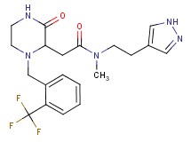 N-methyl-2-{3-oxo-1-[2-(trifluoromethyl)benzyl]-2-piperazinyl}-N-[2-(1H-pyrazol-4-yl)ethyl]acetamide