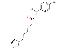 2-{[3-(1H-imidazol-1-yl)propyl]amino}-N-[1-(4-methylphenyl)ethyl]acetamide