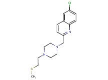 6-chloro-2-({4-[2-(methylthio)ethyl]piperazin-1-yl}methyl)quinoline