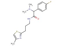 2-(dimethylamino)-2-(4-fluorophenyl)-N-[3-(4-methyl-1,3-thiazol-2-yl)propyl]acetamide