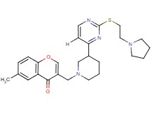 6-methyl-3-{[3-(2-{[2-(1-pyrrolidinyl)ethyl]thio}-4-pyrimidinyl)-1-piperidinyl]methyl}-4H-chromen-4-one