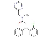 3-(2-chlorophenyl)-N-methyl-3-phenyl-N-(2-pyrazinylmethyl)propanamide
