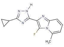 2-(3-cyclopropyl-1H-1,2,4-triazol-5-yl)-3-fluoro-5-methylimidazo[1,2-a]pyridine