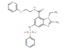 1-ethyl-2-methyl-5-[(phenylsulfonyl)amino]-N-[2-(3-pyridinyloxy)ethyl]-1H-benzimidazole-7-carboxamide