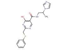 4-hydroxy-N-[2-(1H-imidazol-1-yl)propyl]-2-[(phenylthio)methyl]pyrimidine-5-carboxamide