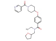 N-ethyl-4-{[1-(3-pyridinylcarbonyl)-4-piperidinyl]oxy}-N-(tetrahydro-2-furanylmethyl)benzamide