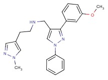 N-{[3-(3-methoxyphenyl)-1-phenyl-1H-pyrazol-4-yl]methyl}-2-(1-methyl-1H-pyrazol-4-yl)ethanamine