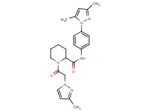 N-[4-(3,5-dimethyl-1H-pyrazol-1-yl)phenyl]-1-[(3-methyl-1H-pyrazol-1-yl)acetyl]-2-piperidinecarboxamide