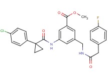 methyl 3-({[1-(4-chlorophenyl)cyclopropyl]carbonyl}amino)-5-({[(4-fluorophenyl)acetyl]amino}methyl)benzoate