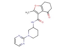 2-methyl-4-oxo-N-[1-(2-pyrimidinyl)-3-piperidinyl]-4,5,6,7-tetrahydro-1-benzofuran-3-carboxamide
