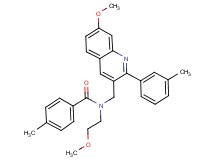 N-(2-methoxyethyl)-N-{[7-methoxy-2-(3-methylphenyl)-3-quinolinyl]methyl}-4-methylbenzamide