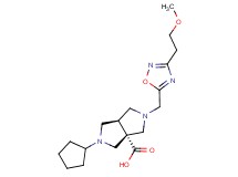 (3aR*,6aR*)-2-cyclopentyl-5-{[3-(2-methoxyethyl)-1,2,4-oxadiazol-5-yl]methyl}hexahydropyrrolo[3,4-c]pyrrole-3a(1H)-carboxylic acid