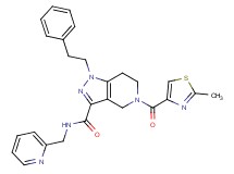 5-[(2-methyl-1,3-thiazol-4-yl)carbonyl]-1-(2-phenylethyl)-N-(2-pyridinylmethyl)-4,5,6,7-tetrahydro-1H-pyrazolo[4,3-c]pyridine-3-carboxamide
