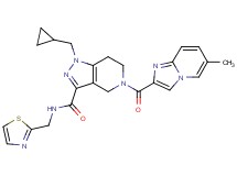 1-(cyclopropylmethyl)-5-[(6-methylimidazo[1,2-a]pyridin-2-yl)carbonyl]-N-(1,3-thiazol-2-ylmethyl)-4,5,6,7-tetrahydro-1H-pyrazolo[4,3-c]pyridine-3-carboxamide