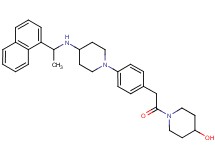 1-{[4-(4-{[1-(1-naphthyl)ethyl]amino}-1-piperidinyl)phenyl]acetyl}-4-piperidinol