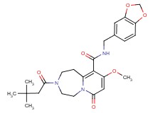 N-(1,3-benzodioxol-5-ylmethyl)-3-(3,3-dimethylbutanoyl)-9-methoxy-7-oxo-1,2,3,4,5,7-hexahydropyrido[1,2-d][1,4]diazepine-10-carboxamide