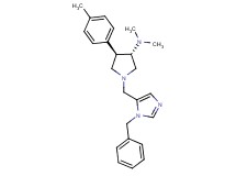 (3S*,4R*)-1-[(1-benzyl-1H-imidazol-5-yl)methyl]-N,N-dimethyl-4-(4-methylphenyl)-3-pyrrolidinamine