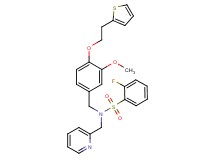 2-fluoro-N-{3-methoxy-4-[2-(2-thienyl)ethoxy]benzyl}-N-(2-pyridinylmethyl)benzenesulfonamide