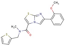 6-(2-methoxyphenyl)-N-methyl-N-(2-thienylmethyl)imidazo[2,1-b][1,3]thiazole-3-carboxamide