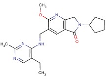6-cyclopentyl-3-{[(5-ethyl-2-methylpyrimidin-4-yl)amino]methyl}-2-methoxy-6,7-dihydro-5H-pyrrolo[3,4-b]pyridin-5-one