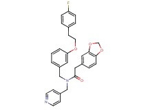 2-(1,3-benzodioxol-5-yl)-N-{3-[2-(4-fluorophenyl)ethoxy]benzyl}-N-(4-pyridinylmethyl)acetamide