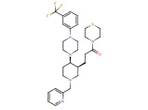 4-[3-((3S*,4R*)-1-(2-pyridinylmethyl)-4-{4-[3-(trifluoromethyl)phenyl]-1-piperazinyl}-3-piperidinyl)propanoyl]thiomorpholine